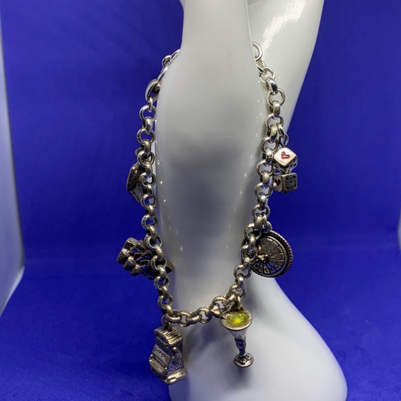 Vegas, Baby!!! Retired Brighton Las Vegas Charm Bracelet with Movable Charms - Picture 1 of 2